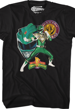 Green Ranger Profile Mighty Morphin Power Rangers T-Shirt
