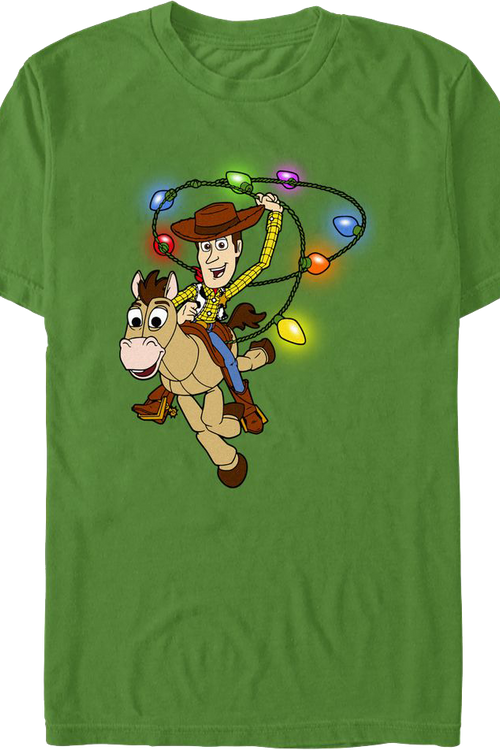 Green Woody's Christmas Lasso Toy Story T-Shirt