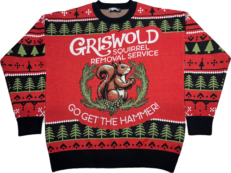 Griswold Squirrel Removal Service Christmas Vacation Knitted Sweater