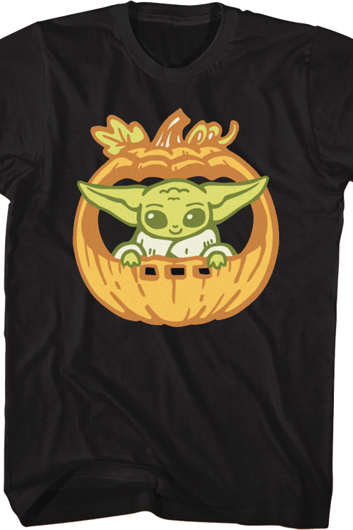 Grogu Pumpkin Mandalorian Star Wars T-Shirt