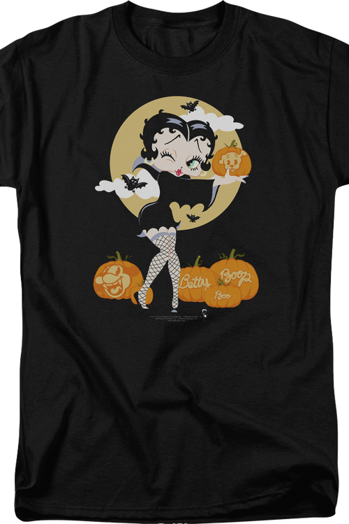 Halloween Pumpkin Patch Betty Boop T-Shirt