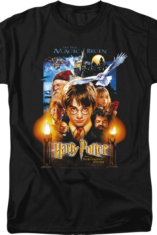 Harry Potter And The Sorcerer's Stone Poster Harry Potter T-Shirt