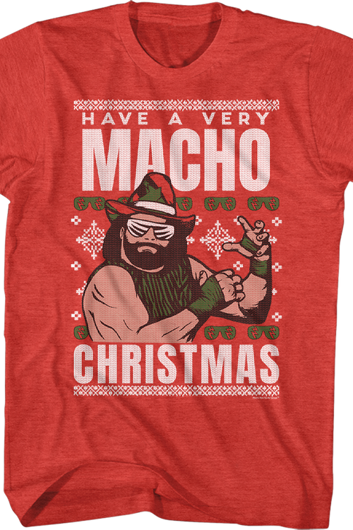 Have A Macho Christmas Faux Ugly Sweater Macho Man Randy Savage Shirt