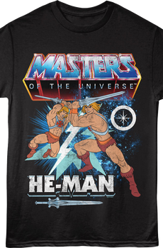 He-Man Lightning Bolt Collage Masters of the Universe T-Shirt