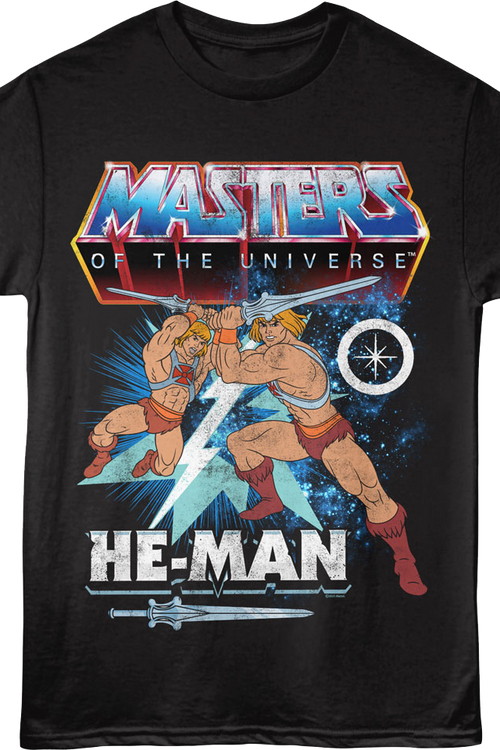 He-Man Lightning Bolt Collage Masters of the Universe T-Shirt