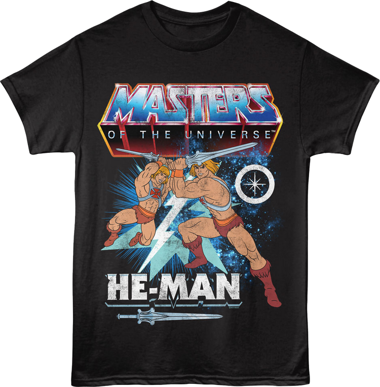 He-Man Lightning Bolt Collage Masters of the Universe T-Shirt