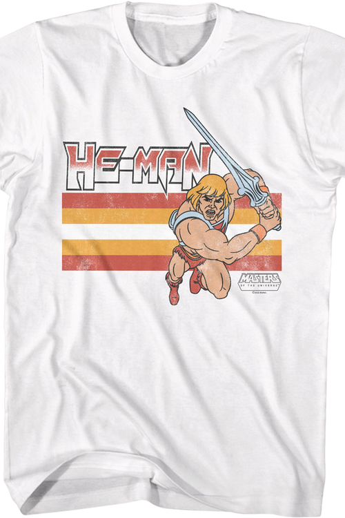 He-Man Retro Stripes Masters of the Universe T-Shirt