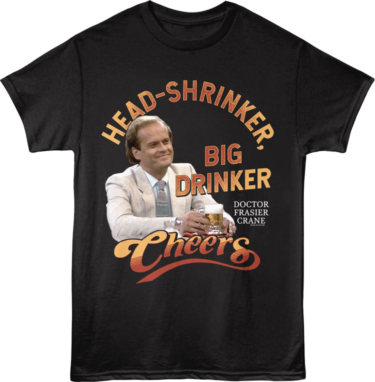 Head Shrinker Big Drinker Cheers T-Shirt