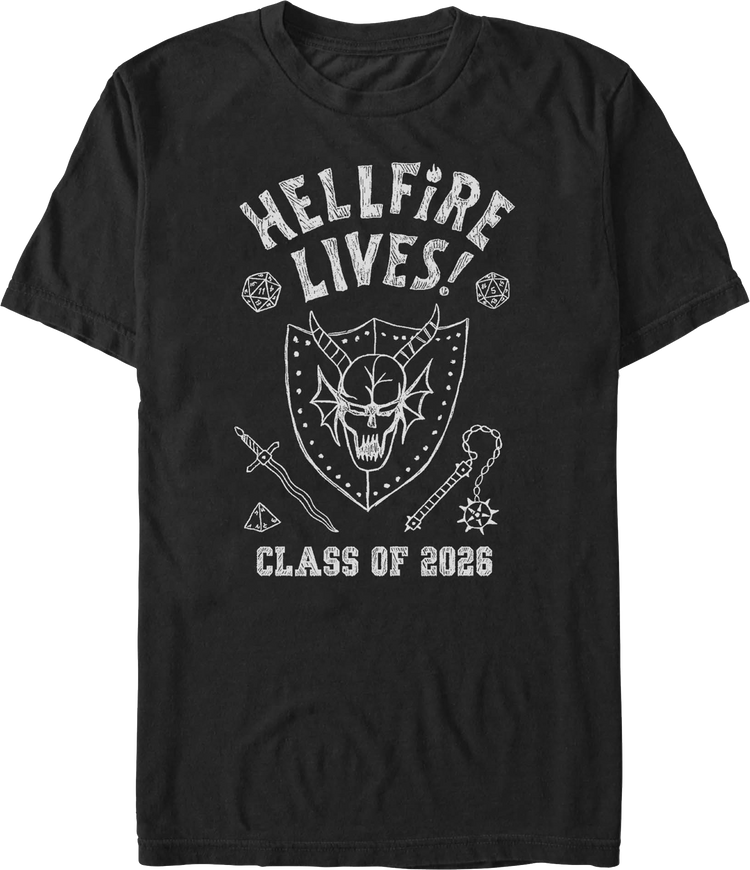 Hellfire Lives Class Of 2026 Stranger Things T-Shirt