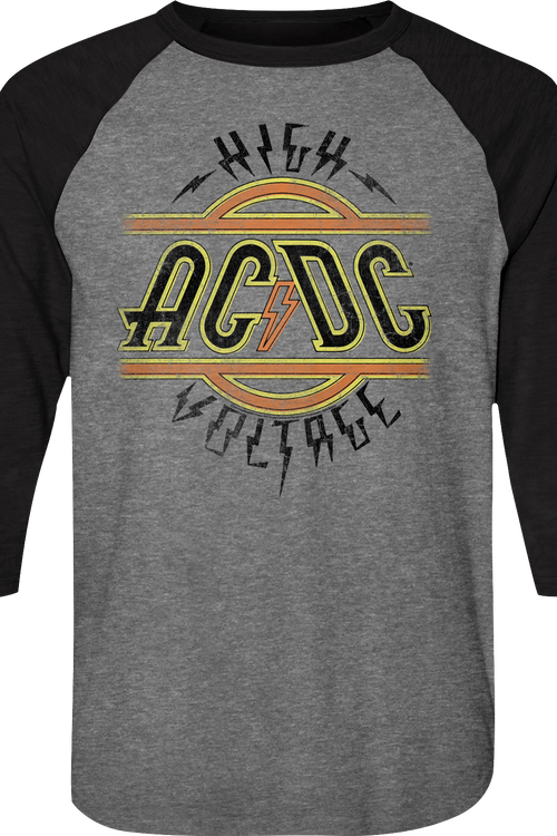 High Voltage ACDC Raglan Baseball Shirt