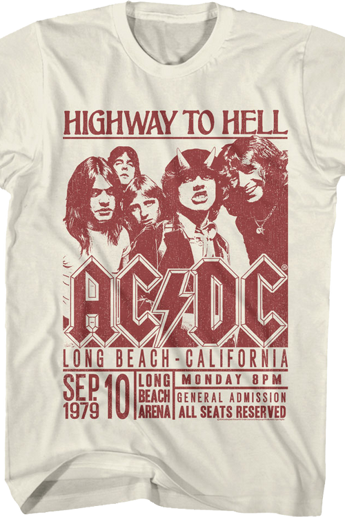 Highway To Hell Long Beach Poster ACDC T-Shirt