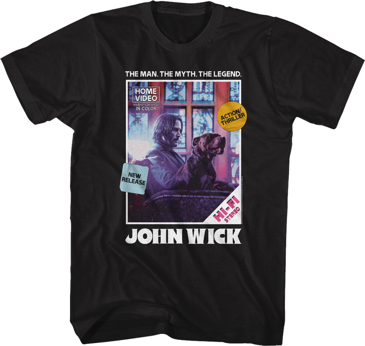 Home Video Cover John Wick T-Shirt