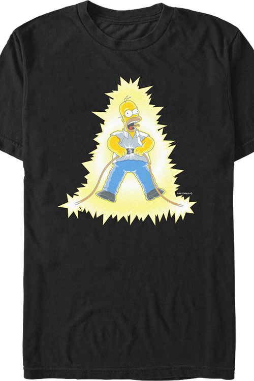 Homer Simpson Electrocution Simpsons T-Shirt