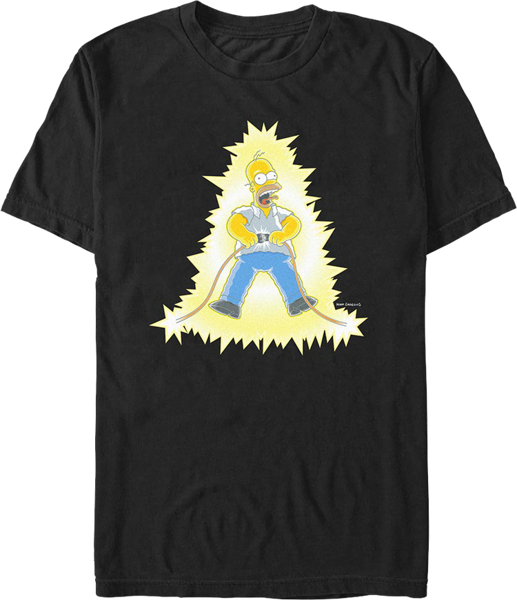 Homer Simpson Electrocution Simpsons T-Shirt