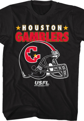 Houston Gamblers Logo & Helmet USFL T-Shirt