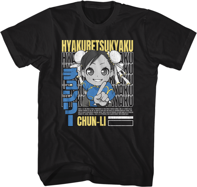 Hyakuretsukyaku Chun-Li Street Fighter T-Shirt