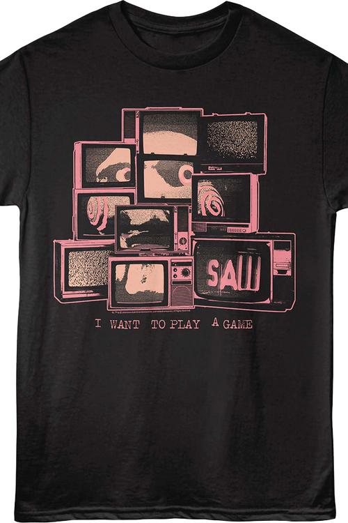 I Want To Play A Game Monitors Saw T-Shirt