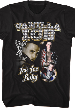 Ice Ice Baby Metal Studs Collage Vanilla Ice T-Shirt
