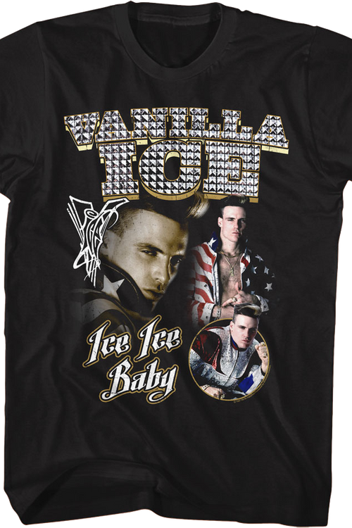 Ice Ice Baby Metal Studs Collage Vanilla Ice T-Shirt