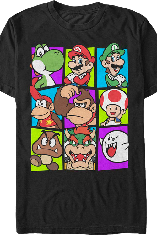 Iconic Character Blocks Super Mario Bros. T-Shirt