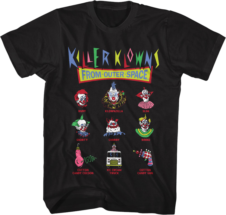 Icons Collage Killer Klowns From Outer Space T-Shirt