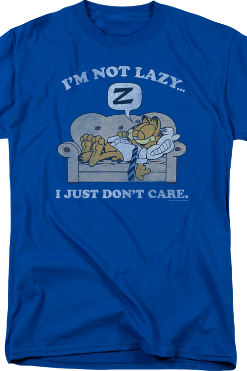 I'm Not Lazy I Just Don't Care Garfield T-Shirt