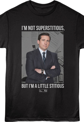 I'm Not Superstitious, But I'm A Little Stitious The Office T-Shirt