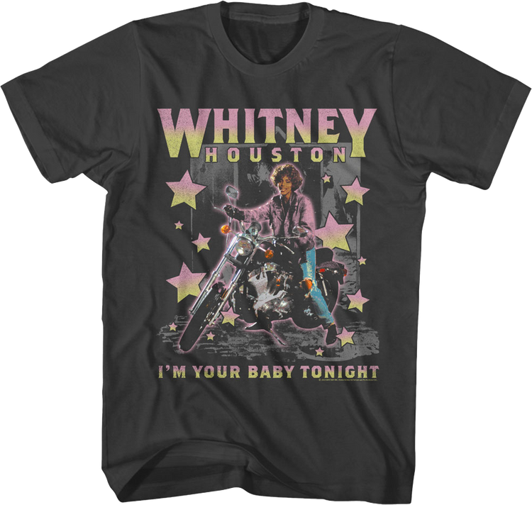 I'm Your Baby Tonight Stars & Motorcycle Whitney Houston T-Shirt