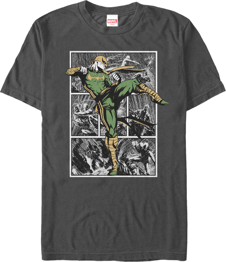 Iron Fist Panels Marvel Comics T-Shirt