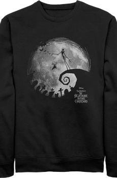 Jack Skellington Silhouette Nightmare Before Christmas Sweatshirt