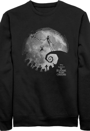 Jack Skellington Silhouette Nightmare Before Christmas Sweatshirt
