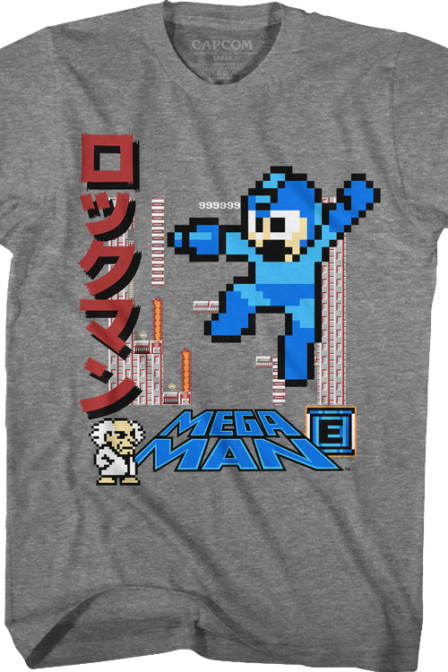 Japanese Collage Mega Man T-Shirt
