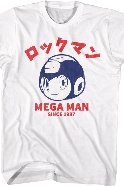 Japanese Text 1987 Mega Man T-Shirt