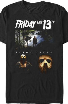 Jason Lives Collage Friday the 13th T-Shirt