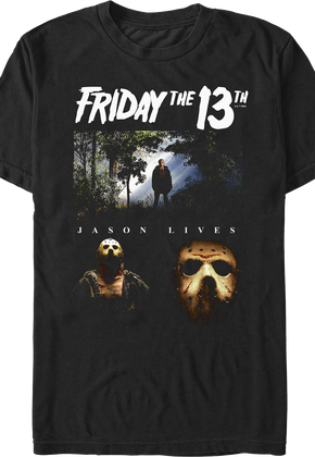 Jason Lives Collage Friday the 13th T-Shirt