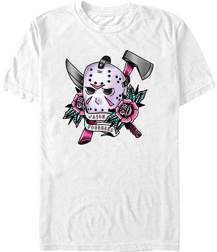 Jason Voorhees Floral Tattoo Friday the 13th T-Shirt