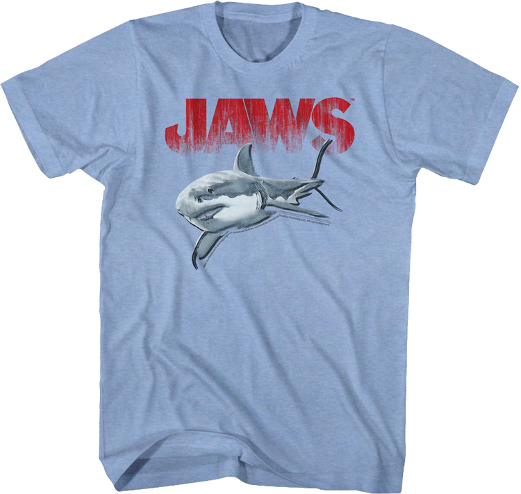 Retro Halftone Shark Jaws T-Shirt
