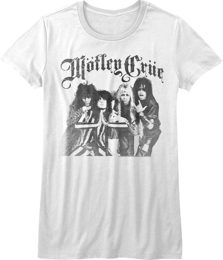 Ladies Black and White Motley Crue Shirt