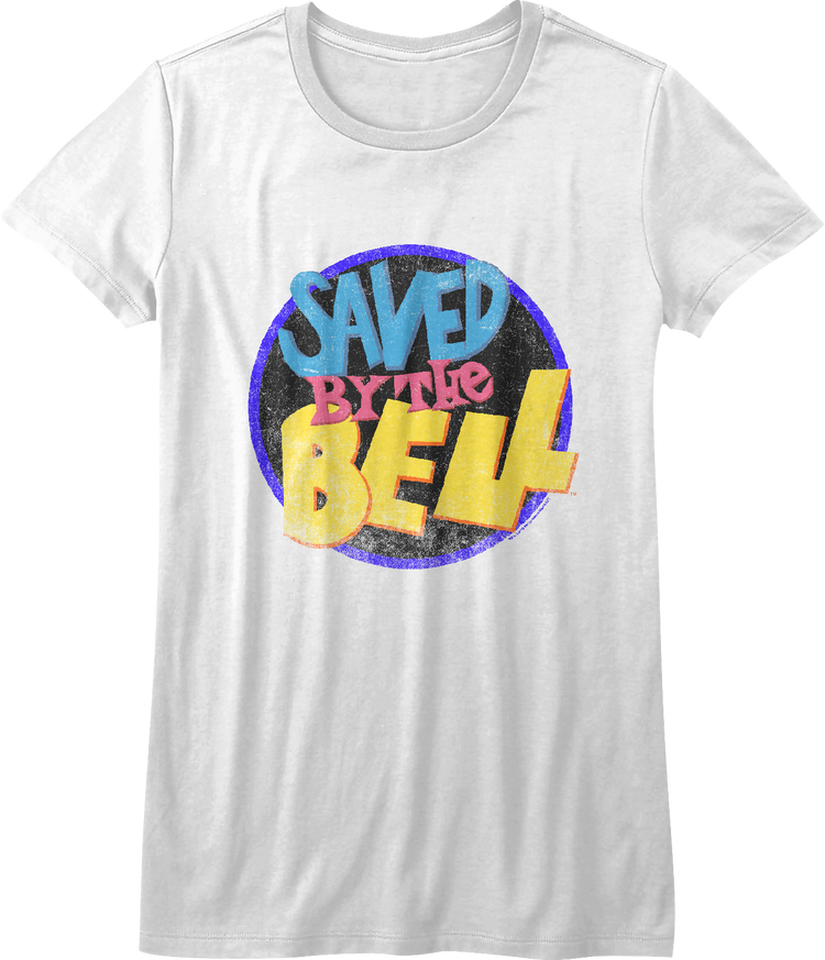 Ladies Distressed Logo Saved By The Bell Shirt