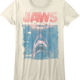 Womens Distressed Movie Poster Jaws Shirt thumbnail