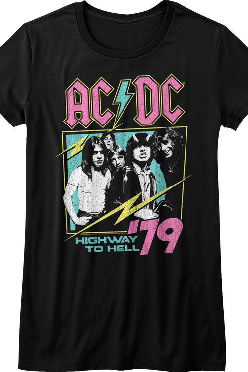 Womens Neon Highway To Hell ACDC Shirt