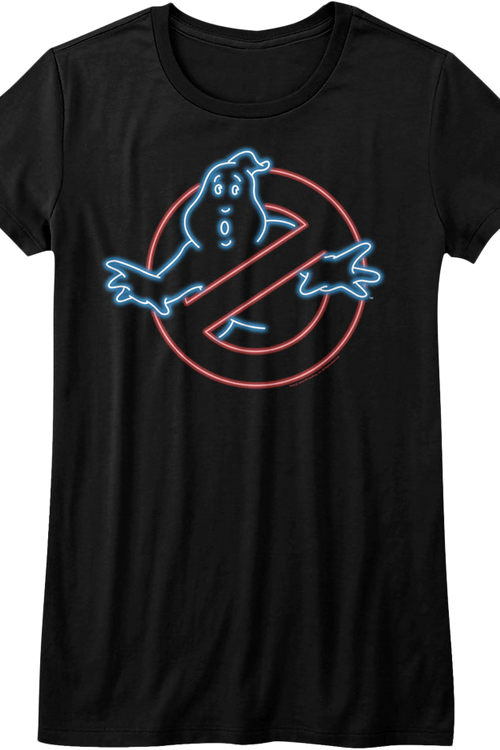 Womens Neon Logo Real Ghostbusters Shirt