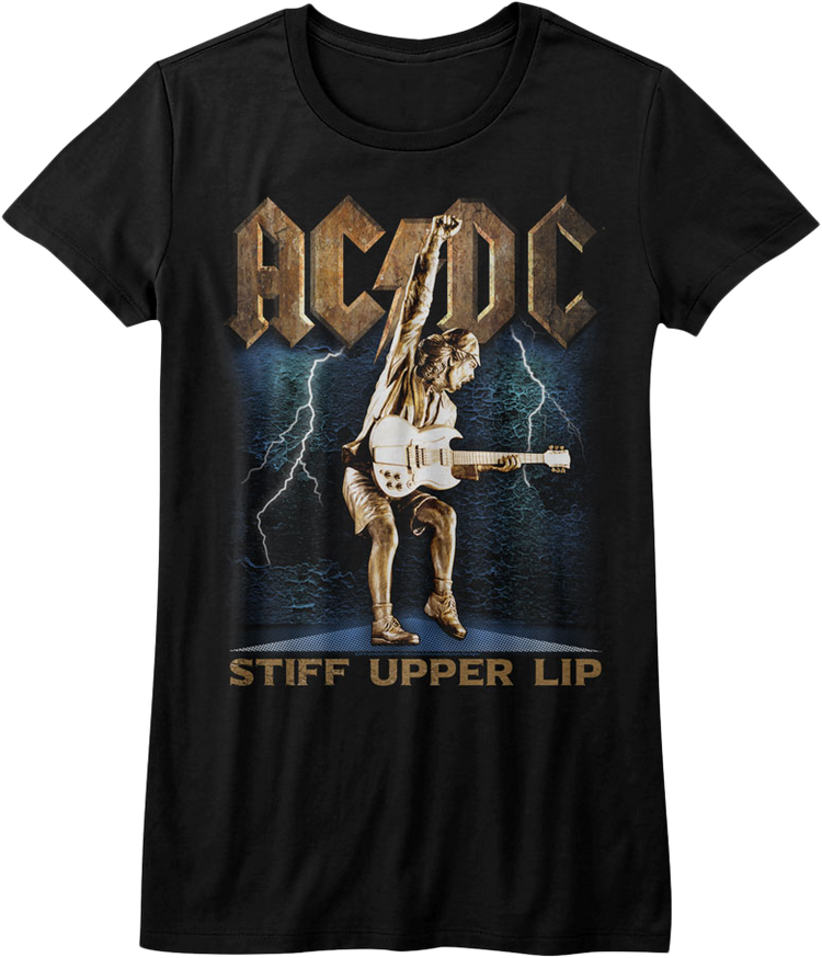 Ladies Stiff Upper Lip ACDC Shirt