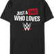 Just A Dad Who Loves WWE T-Shirt thumbnail