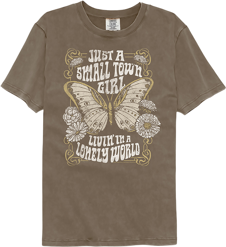 Just A Small Town Girl Journey Comfort Colors Brand T-Shirt