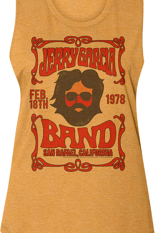 Ladies 1978 Jerry Garcia Muscle Tank Top