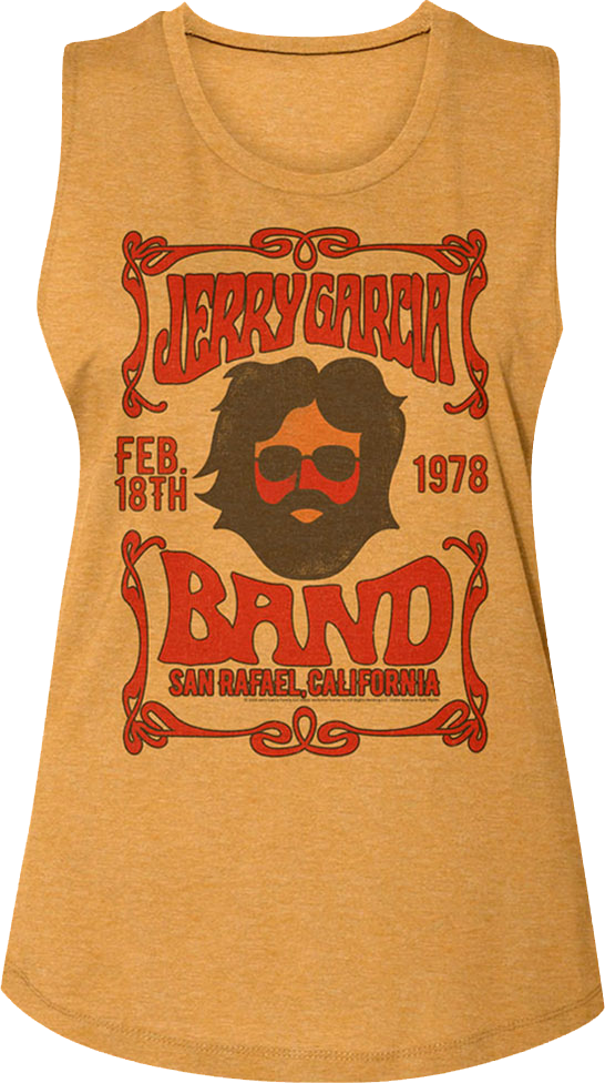 Ladies 1978 Jerry Garcia Muscle Tank Top