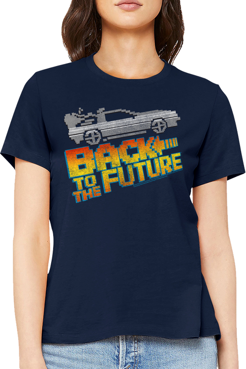 Ladies 8-Bit Back To The Future Shirt