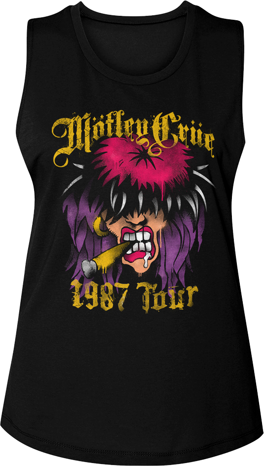 Ladies '87 Tour Motley Crue Muscle Tank Top