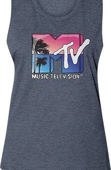 Ladies Beach Logo MTV Muscle Tank Top